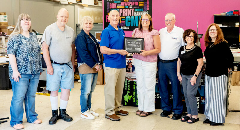Columbiana County Board of Developmental Disabilities recognizes Salem Print Works